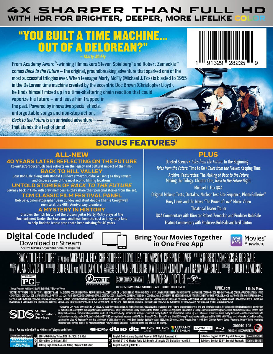 Back to the Future Trilogy 40th Anniversary Edition 4K Ultra